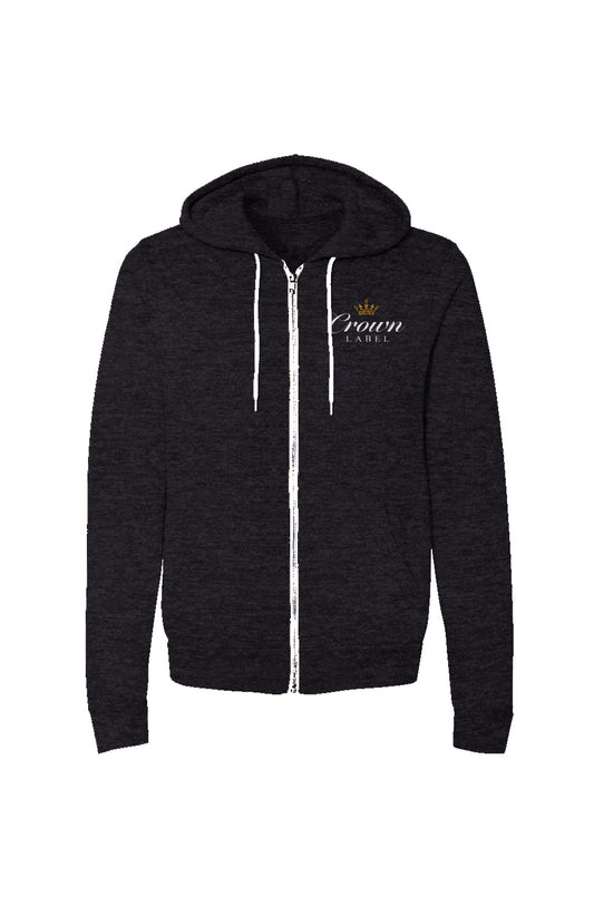 Crown Label Zip-Up Hoodie (Unisex)